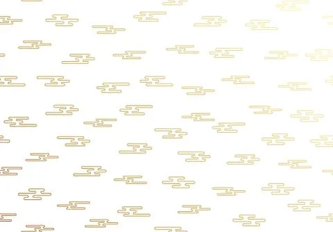 Seamless pattern of golden clouds in Chinese style Stock Illustration