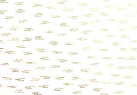 Seamless pattern of golden clouds in Chinese style Stock Illustration