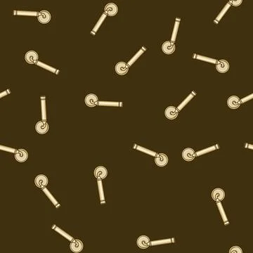 Seamless pattern Golden door handle design with classic style Illustration