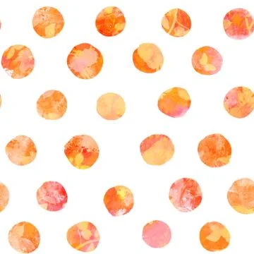 Seamless pattern, golden dots with organic silhouettes, on white Stock Illustration