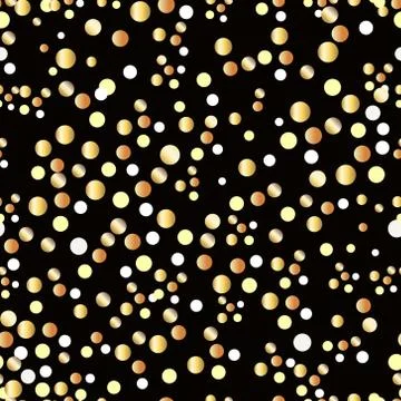 Seamless pattern with golden dots. Repeat texture. Vector background. Stock Illustration