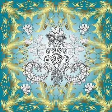 Seamless pattern golden elements. Vector illustration. Gold template. Design vin イラスト素材