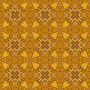 Seamless pattern with golden ornament Stock Illustration