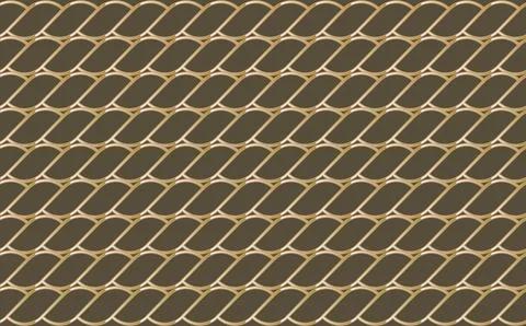 Seamless Pattern with Golden Ropes Stock Illustration