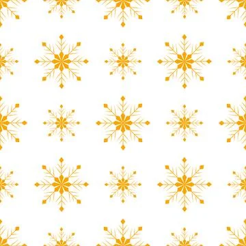 A seamless pattern of golden snowflakes. Vector. イラスト素材