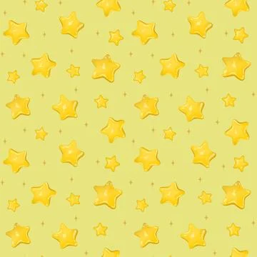 Seamless pattern with golden stars for gift wrapping or fabric Stock Illustration