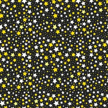 Seamless pattern of golden stars. Vector background Stock Illustration