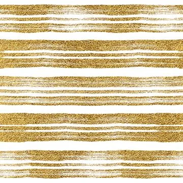 Seamless pattern of golden strokes Stock Illustration