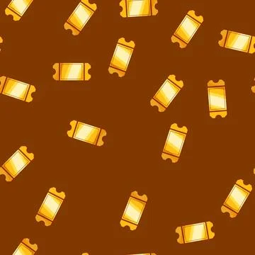 Seamless pattern Golden ticket awarding special prize access opportunity Illustrazione stock