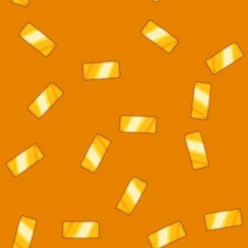 Seamless pattern Golden ticket blank voucher winning prize concept Illustrazione stock