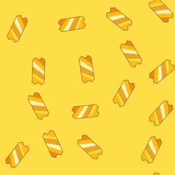 Seamless pattern Golden ticket representing special prize and winning access イラスト素材