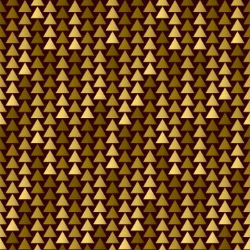 Seamless pattern with golden triangles. Vector template. Stock Illustration