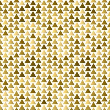 Seamless pattern with golden triangles on white background. Vector template. Stock Illustration