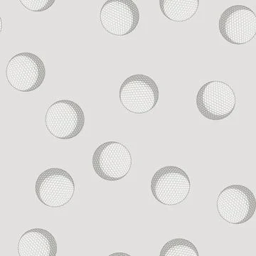 Seamless pattern golf ball sport cartoon vector color Stock Illustration