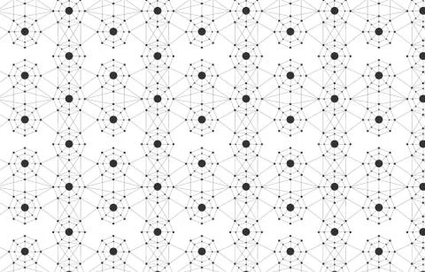 Seamless pattern of gometric graphic background molecule and communication 库存插图