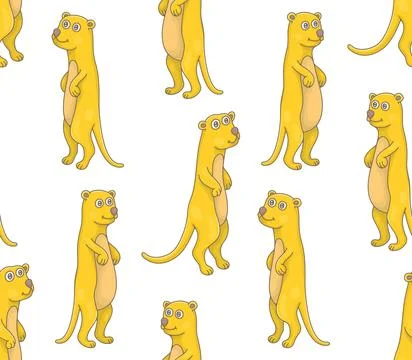 Seamless Pattern with Gophers Stock Illustration