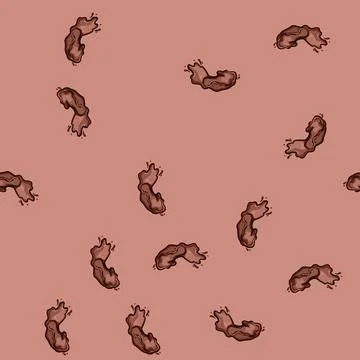 Seamless pattern gourmet chocolate splash cartoon vector Illustrazione stock