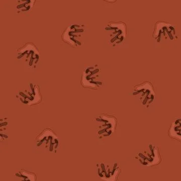 Seamless pattern gourmet chocolate splash cartoon vector Illustrazione stock