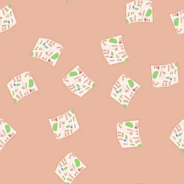 Seamless pattern gps map cartoon vector 스톡 일러스트