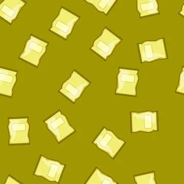 Seamless pattern grab snack pack cartoon vector Stockillustratie