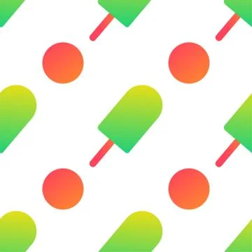 Seamless pattern with gradient ice cream. Template for banner, card, poster 스톡 일러스트