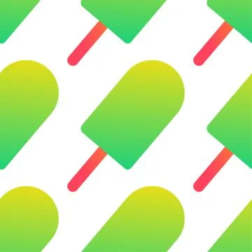 Seamless pattern with gradient ice cream. Template for banner, card, poster Stock Illustration