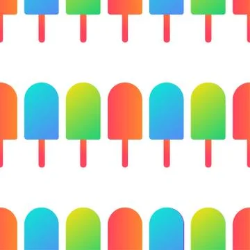 Seamless pattern with gradient ice cream. Template for banner, card, poster Stock Illustration