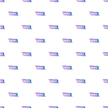 Seamless pattern with gradient select buttons and labels Illustrazione stock