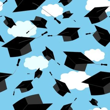 Seamless pattern of graduation Stock Illustration