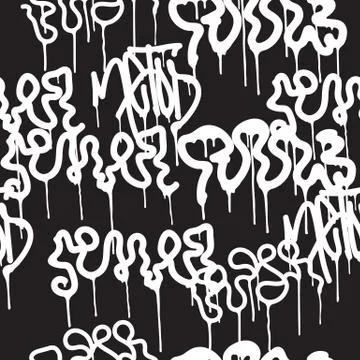 Seamless pattern graffiti Illustrazione stock