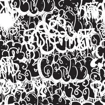 Seamless pattern graffiti Stock Illustration