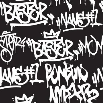 Seamless pattern graffiti Stock Illustration