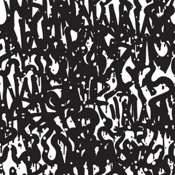 Seamless pattern graffiti Stock Illustration