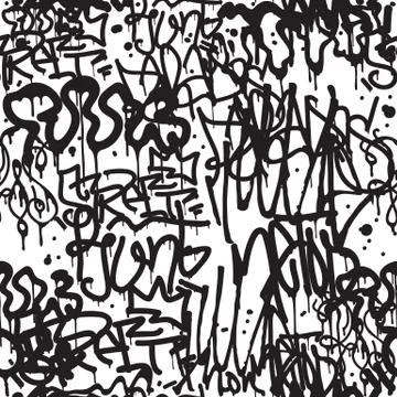 Seamless pattern graffiti Stock Illustration