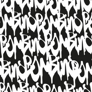 Seamless pattern graffiti Stock Illustration