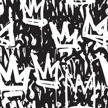 Seamless pattern graffiti Illustrazione stock
