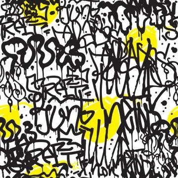 Seamless pattern graffiti Illustrazione stock