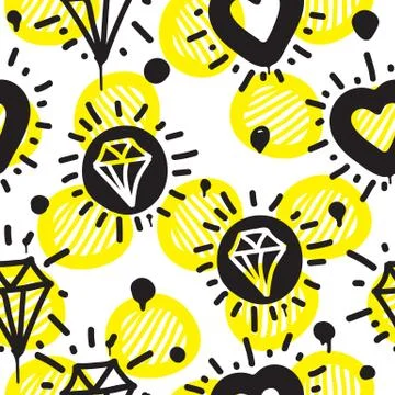 Seamless pattern graffiti Illustrazione stock