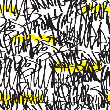 Seamless pattern graffiti Stock Illustration