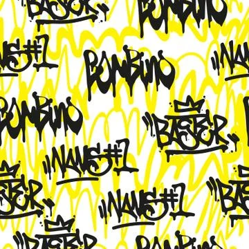Seamless pattern graffiti Stock Illustration