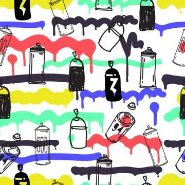 Seamless pattern graffiti Stock Illustration