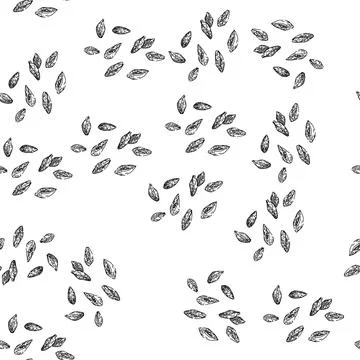 Seamless pattern grain barley sketch hand drawn Stock Illustration