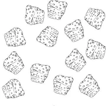 Seamless pattern granite sketch hand drawn Stock Illustration
