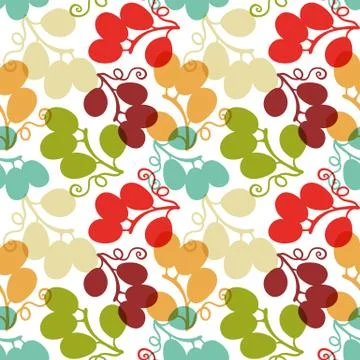 Seamless Pattern with Grape Stock Illustration