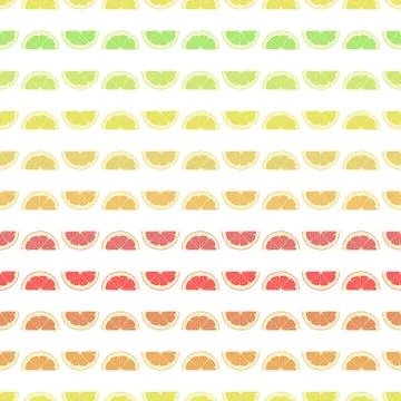 Seamless pattern grapefruit, lemon, lime, orange. Stockillustratie