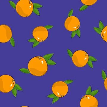 Seamless Pattern , Grapefruit on Purple Background 스톡 일러스트