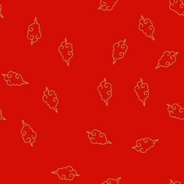 Seamless pattern graphic chinese cloud cartoon vector Stock Illustration