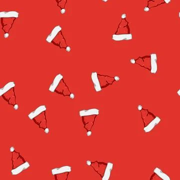 Seamless pattern graphic hat santa cartoon vector Stockillustratie