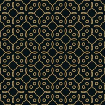 Seamless pattern. Graphic lines ornament. Floral stylish background. Illustrazione stock
