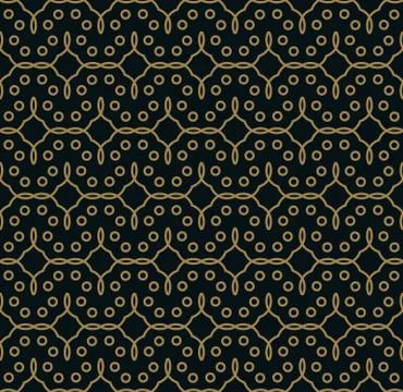 Seamless pattern. Graphic lines ornament. Floral stylish background. イラスト素材
